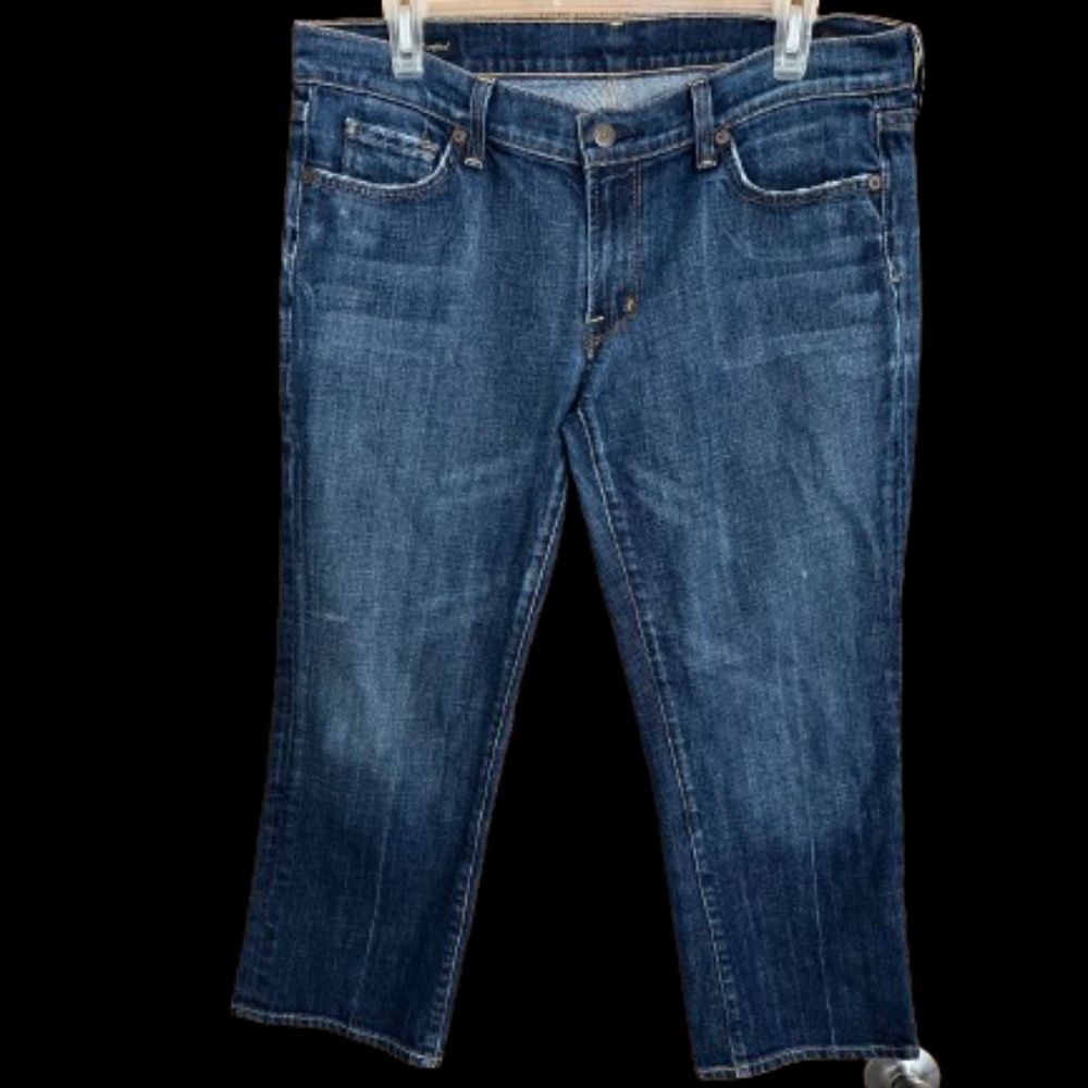 Citizens of Humanity Women’s Kelly Stretch Low Waist Cropped Relaxed Jeans Sz-31